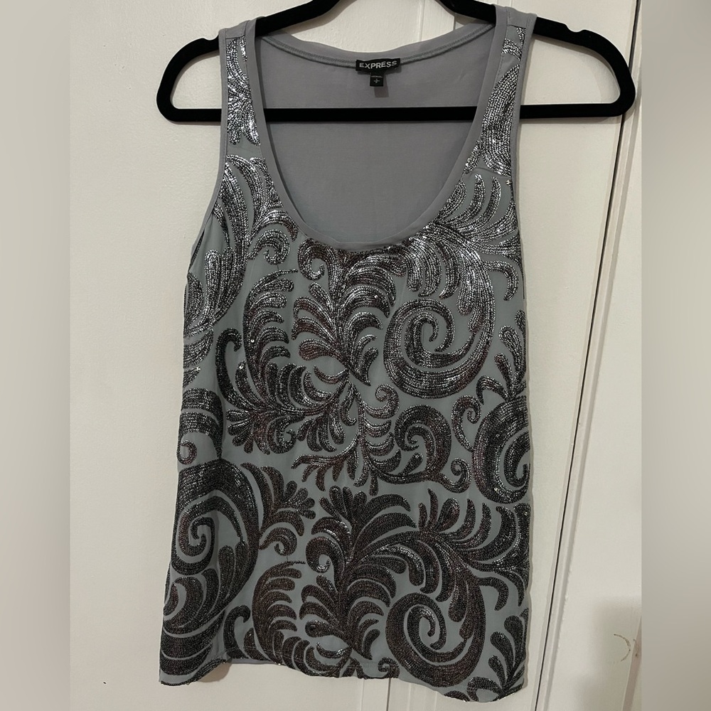 NWOT Express Size Small Embroidered Tank Top